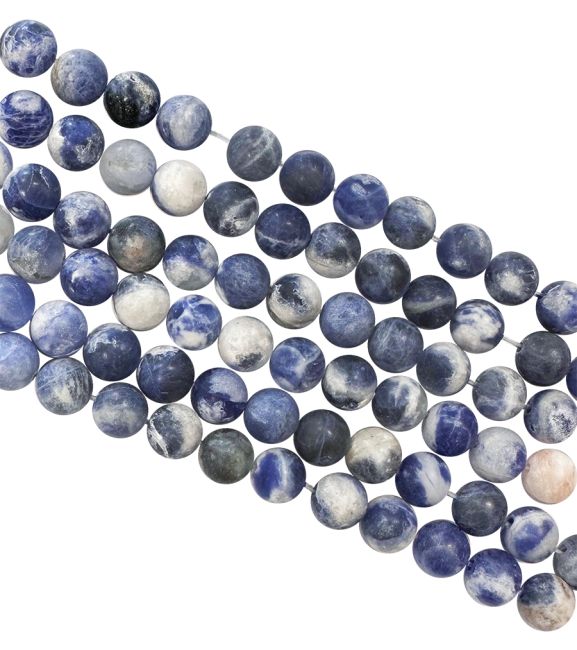 Sodalite matte beads 6mm on a 40cm thread