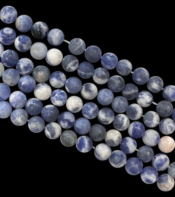 Sodalite matte beads 6mm on a 40cm thread