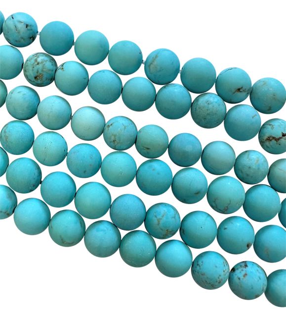Turquénite Howlite natural dyed A 6mm matte beads on a 40cm thread