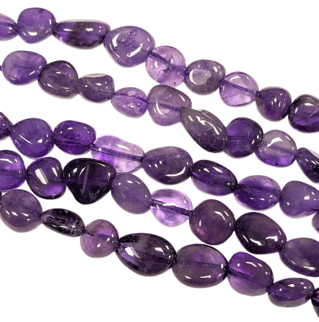 incense at Amethyst AA Tumbled stones on wire 5-8mm 40cm