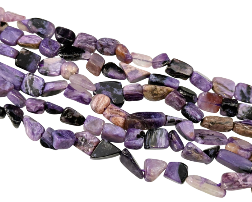 incense at Charoite AA Tumbled Stones on Wire 6-15mm 40cm