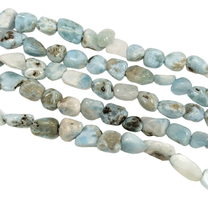 incense at Larimar A Tumbled stones on wire 5-8mm 40cm
