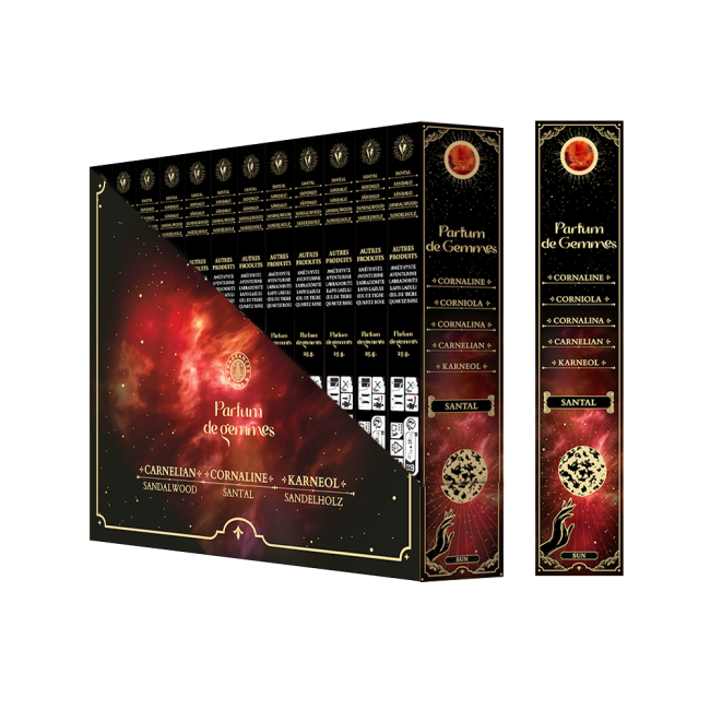 Parfum de Gemmes Sandalwood & Carnelian Smudge Stick Incense 20g