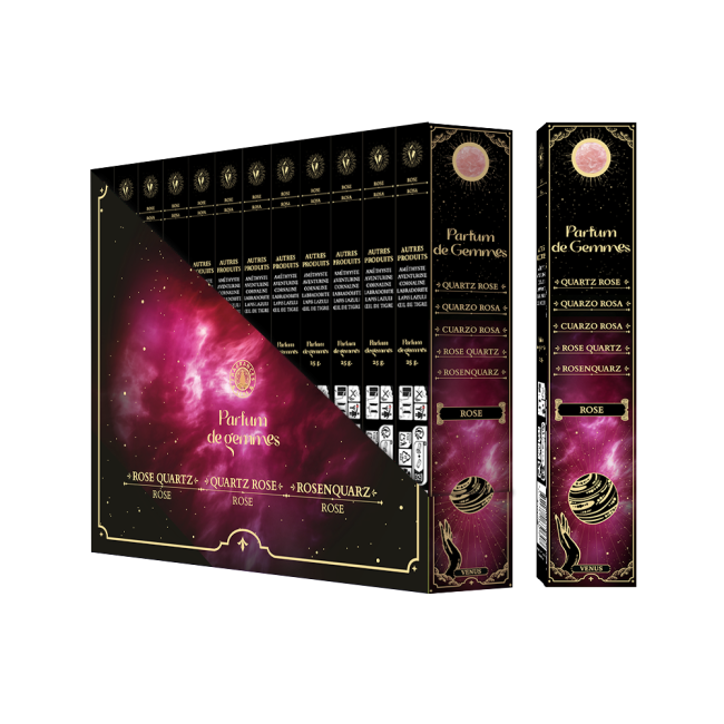 Parfum de Gemmes Rose & Rose Quartz Smudge Stick Incense 20g