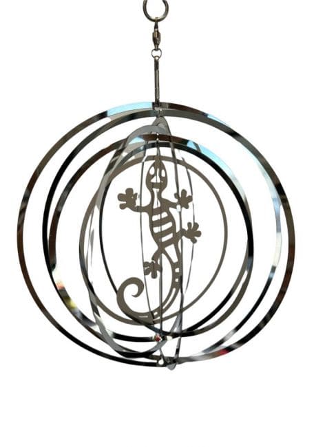 Steel Gecko 3D wind chime 15cm