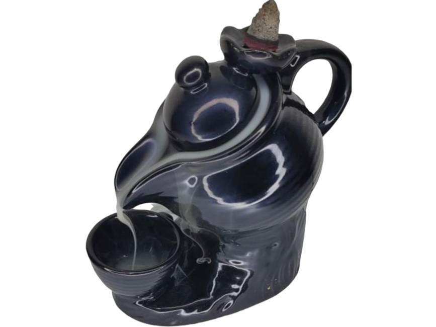 Backflow ceramic jar incense holder