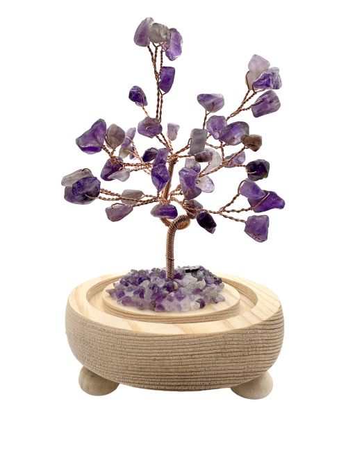 Amethyst Tree of Life under dome with box