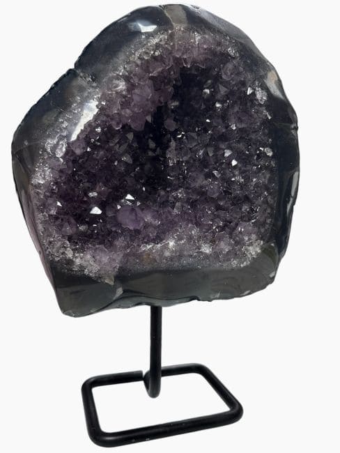 Peru AA amethyst geode on base