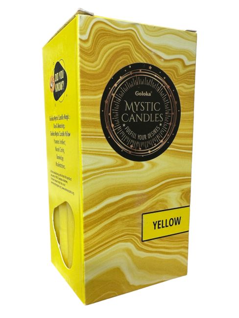 Goloka Candles Tinted Mass Yellow 13cm 20pcs