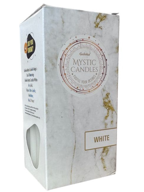 Goloka Candles Tinted Mass White 13cm 20pcs