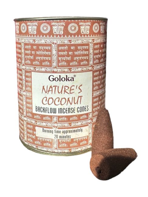 Goloka Nature's Coconut backflow cones set of 6