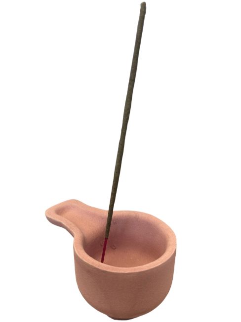 Handcrafted brown terracotta burner