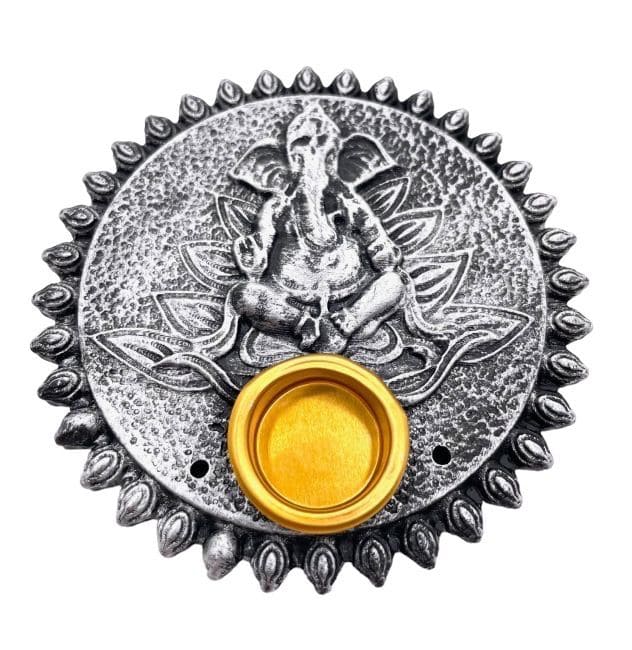 6 x Gray Ganesh incense holders 9cm