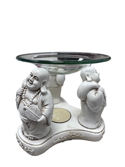 White burner 3 happy buddha 12cm