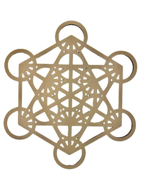 Metatron Cube wooden plaque 15cm