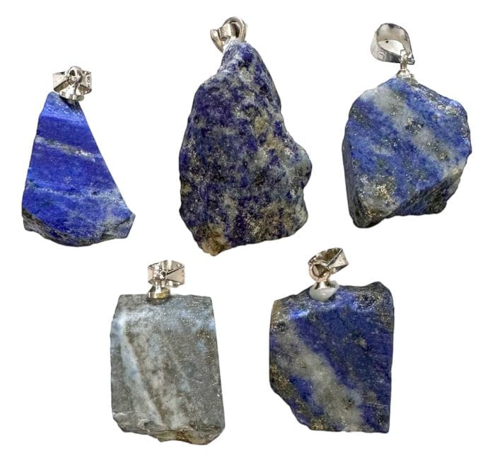 Lapis Lazuli Rough Stone Pendant x 5