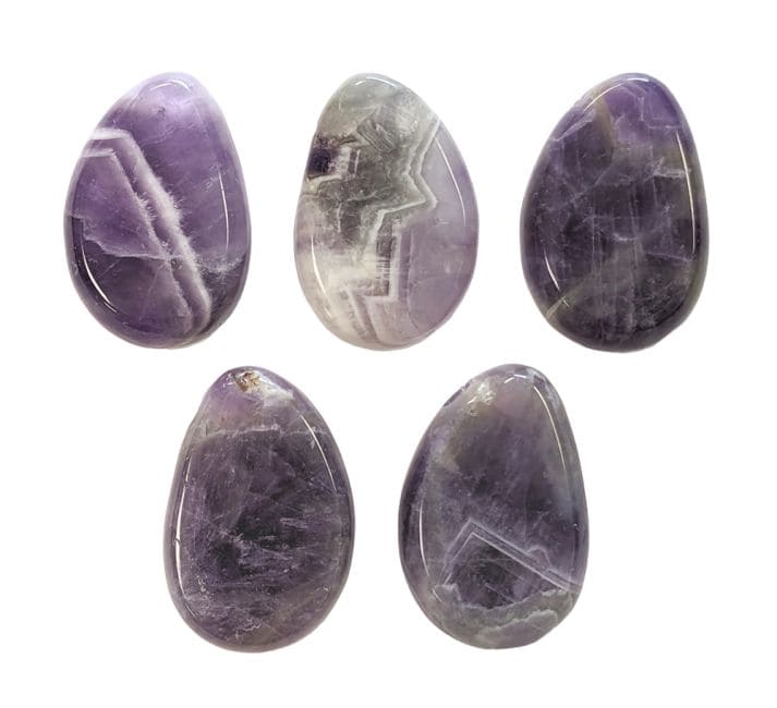 Ribboned Amethyst A Pierced Rolled Stone Pendant 20-30mm X 5