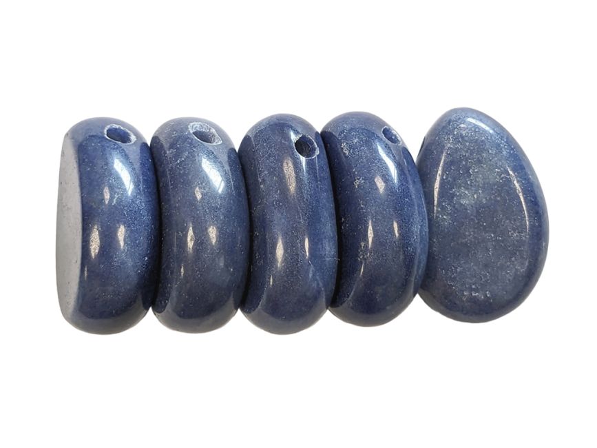Pierced Stone Pendant Blue Aventurine A 20-30mm X 5