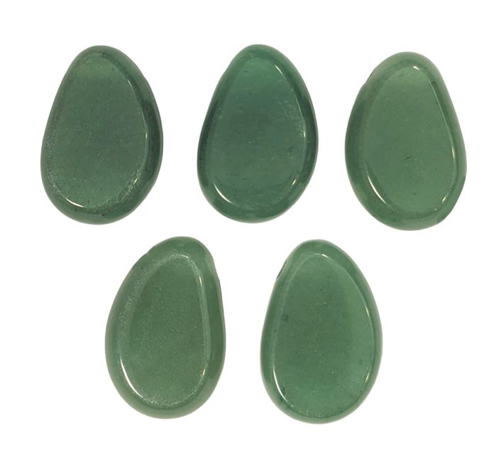 Pierced Stone Pendant Green Aventurine A 20-30mm X 5