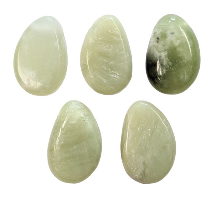 Chinese Jade A Drilled Rolled Stone Pendant 20-30mm X 5