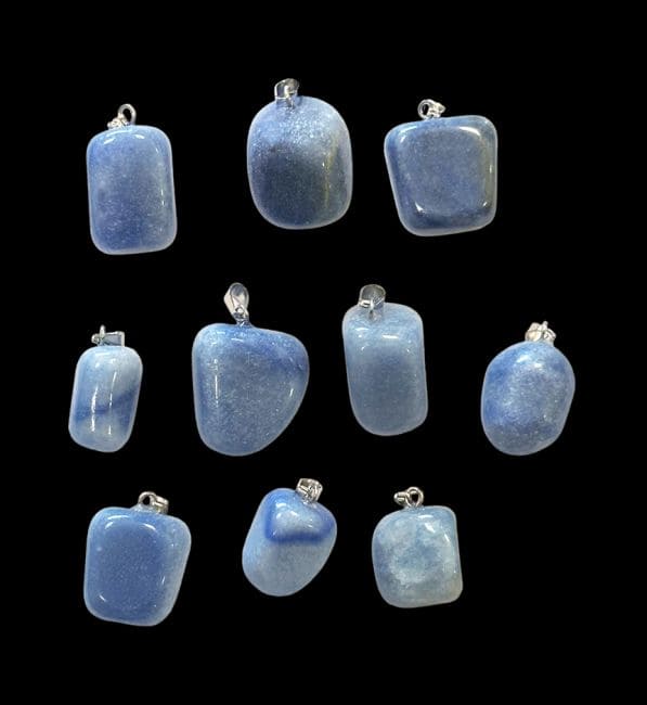 Blue Aventurine Tumbled Stone Pendant A x10