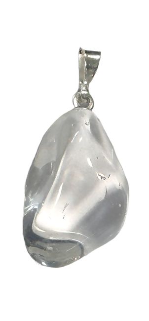 Rock Crystal AA tumbled stone Pendant