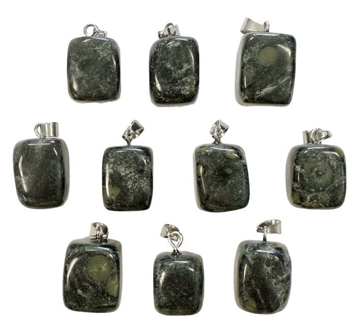 Kambaba Jasper Rolled Stone Pendant x 10