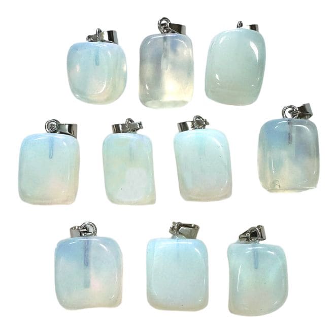 Opalite Tumbled Stone Pendant A x10