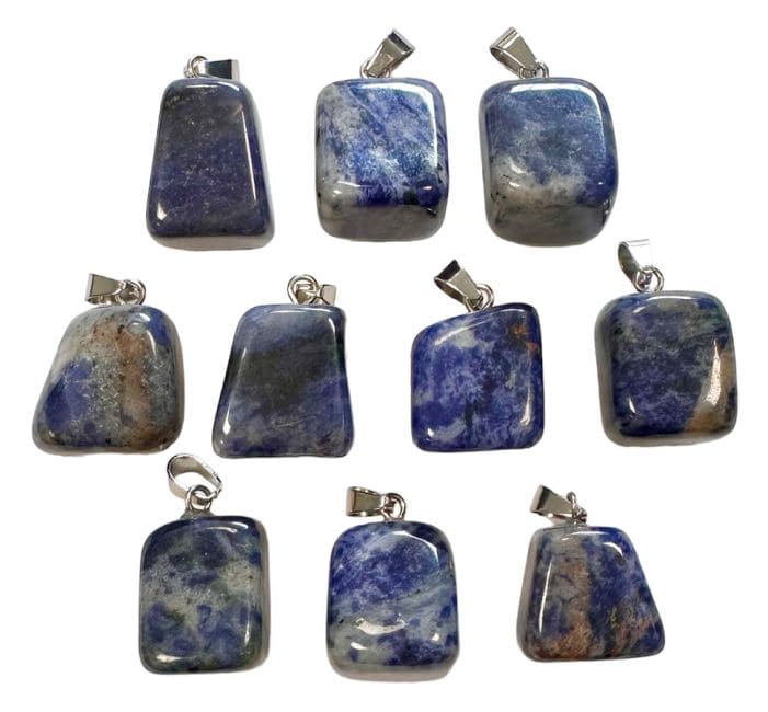 Sodalite Tumbled Stone Pendant A x10