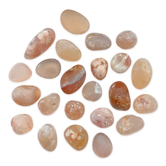 Cherry Blossom Agate AB tumbled stones 2-3cm 250g