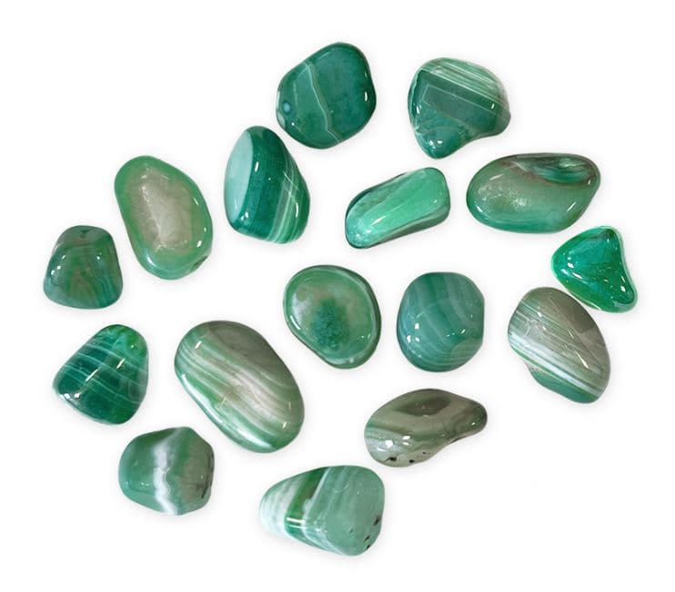 Green Agate AB tumbled stone 250g