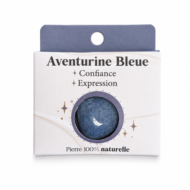 incense at Blue Aventurine A Tumbled Stone in Box 2-3 cm