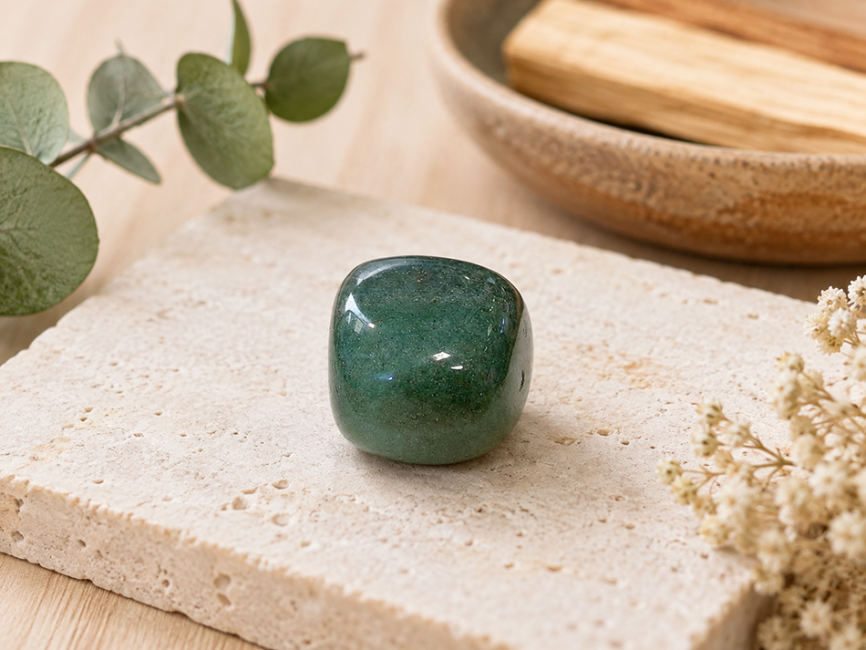 incense at Green Aventurine A Tumbled Stone in Box 2-3 cm|gb