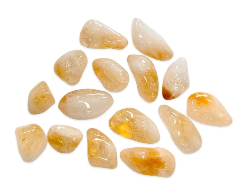 Heated Citrine AA tumbled stones 250g