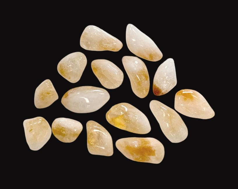 Heated Citrine AA tumbled stones 250g