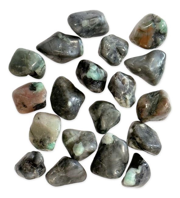 Emerald B tumbled stones 250g