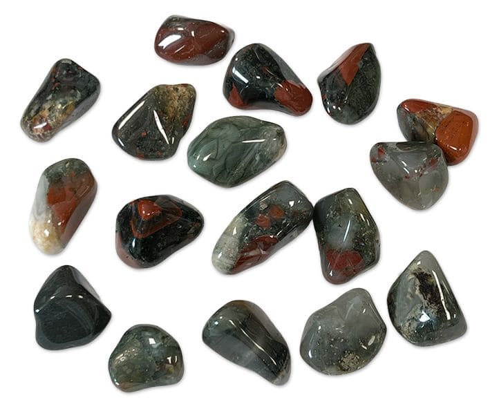 Bloodstone jasper AB tumbled stones 250g