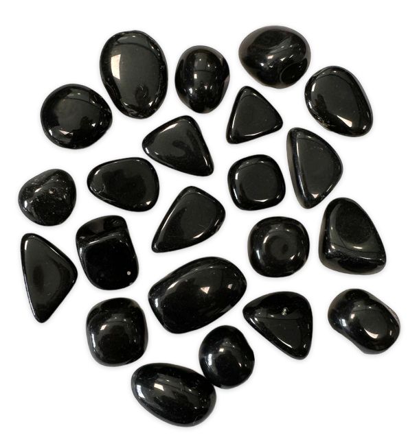 Black Obsidian AB tumbled stone 250g