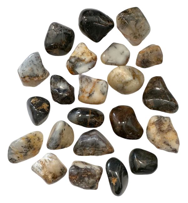 Black Dentrite Opal Tumbled stones 3-2cm 250g