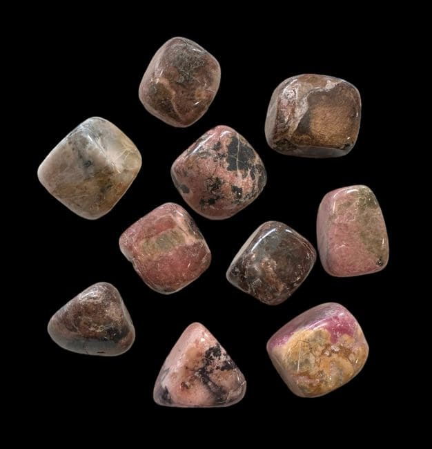 Rhodonite AB tumbled stones 2-3cm 250g