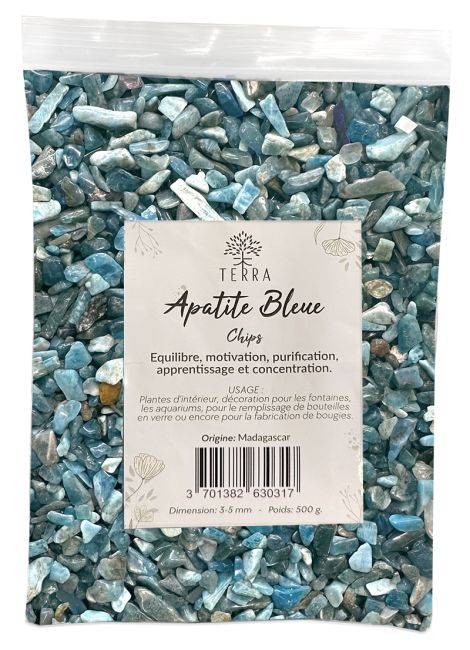 Apatite A+ Natural stone chips 3-5mm 500g