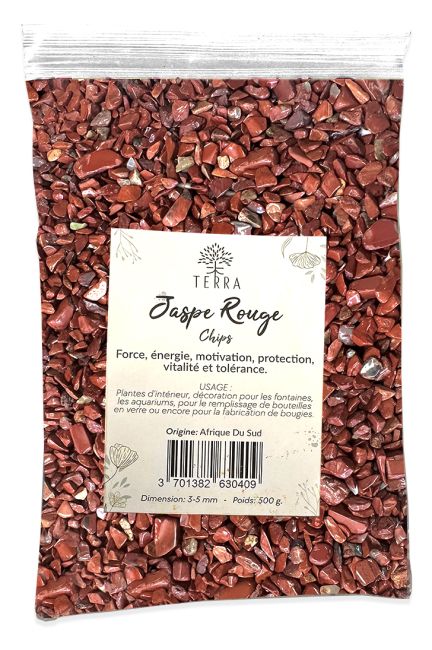 Red Jasper A Natural stone chips 3-5mm 500g
