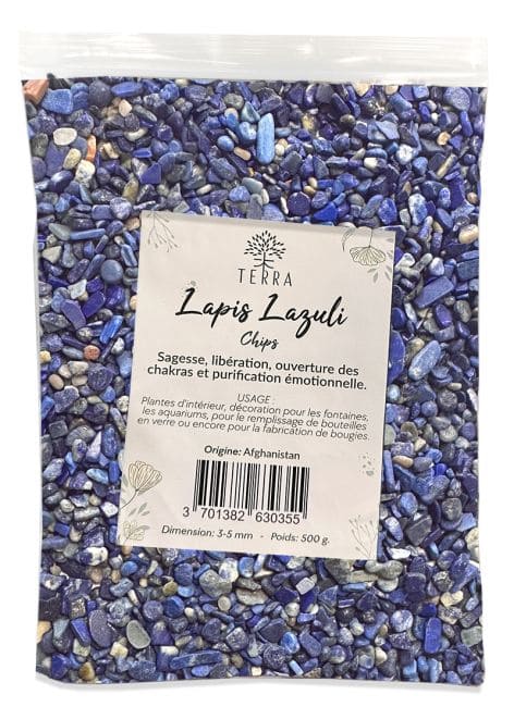 Lapis Lazuli A+ Natural stone chips 3-5mm 500g