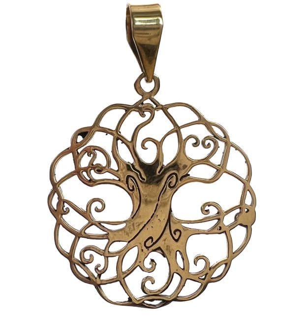 incense at Tree of Life Bronze Pendant 3.5cm