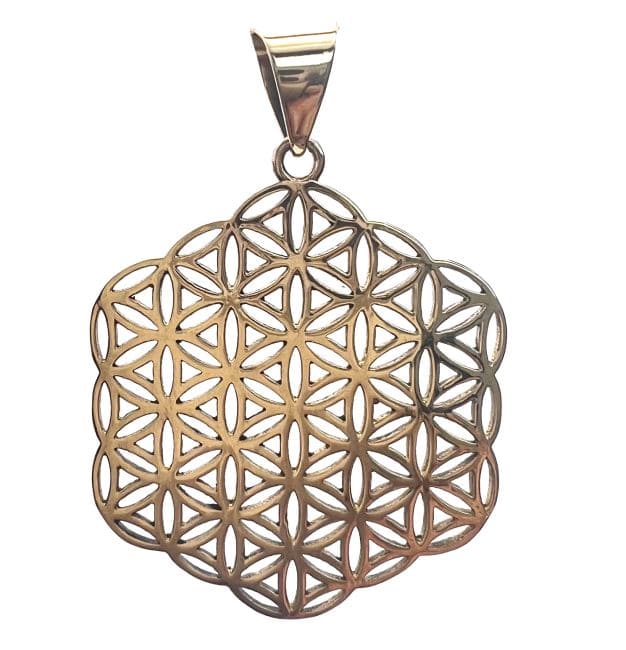 Bronze pendant Flower of life exagonal 3.5cm