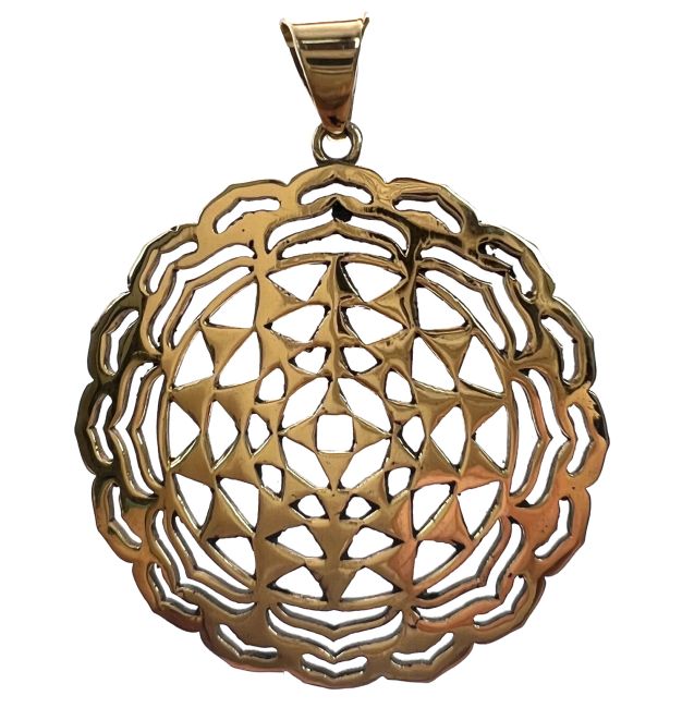 Bronze Pendant Mandala 4cm