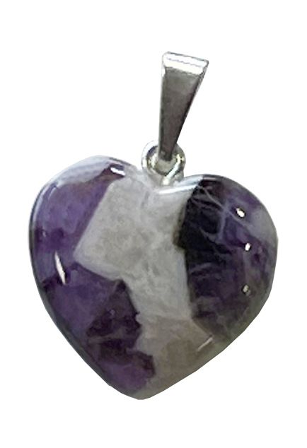 Amethyst Heart Pendant 15mm x10