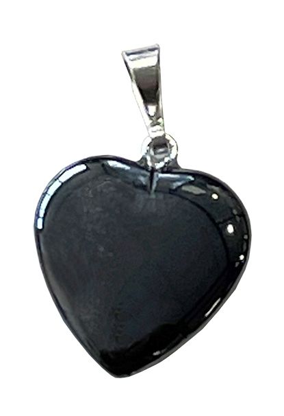 Hematite Heart Pendant 20mm x10