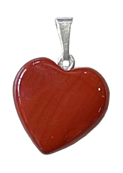 Red jasper Heart Pendant 15mm x10