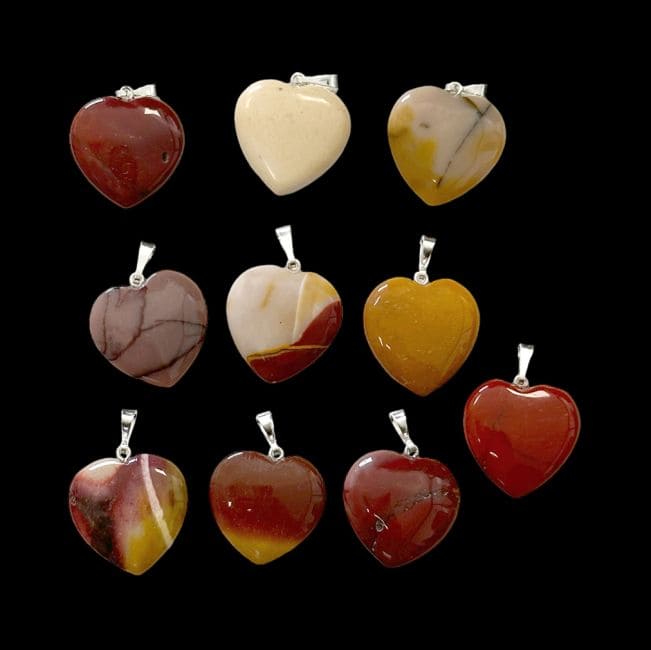 Mokaite Heart Pendant 20mm x10